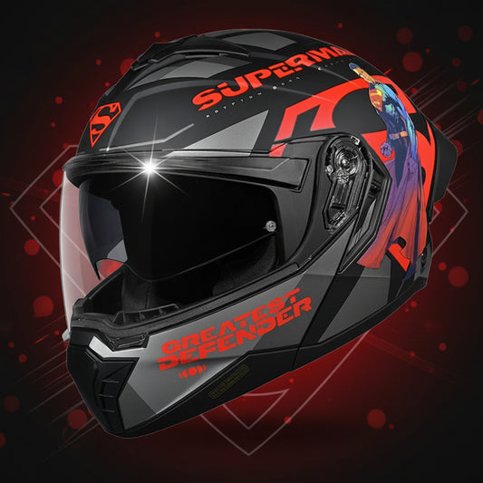 Studds Trooper Superman Edition Matt Black & Red - Helmet