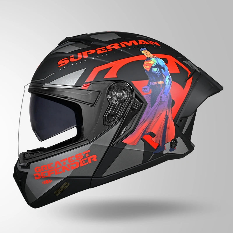 Studds Trooper Superman Edition Matt Black & Red - Helmet