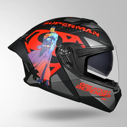 Studds Trooper Superman Edition Matt Black & Red - Helmet