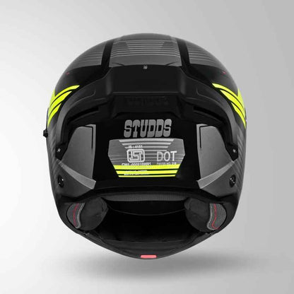 Studds Trooper Trail Black & Grey / Fluorescent Yellow - Helmet