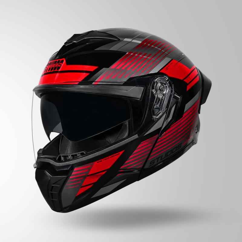Studds Trooper Trail Black & Grey / Red - Helmet