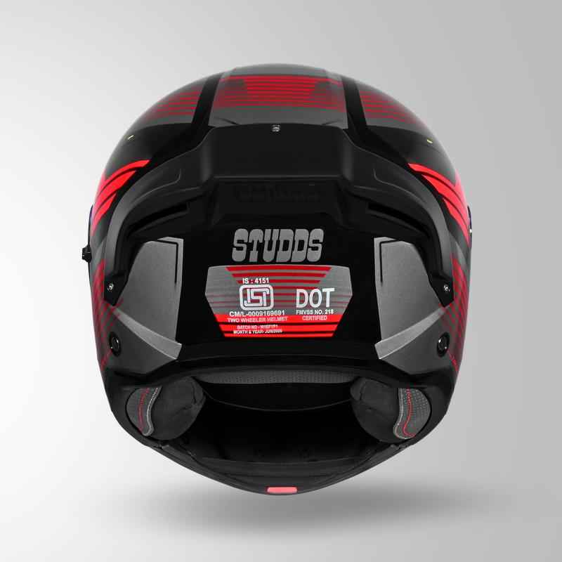 Studds Trooper Trail Black & Grey / Red - Helmet