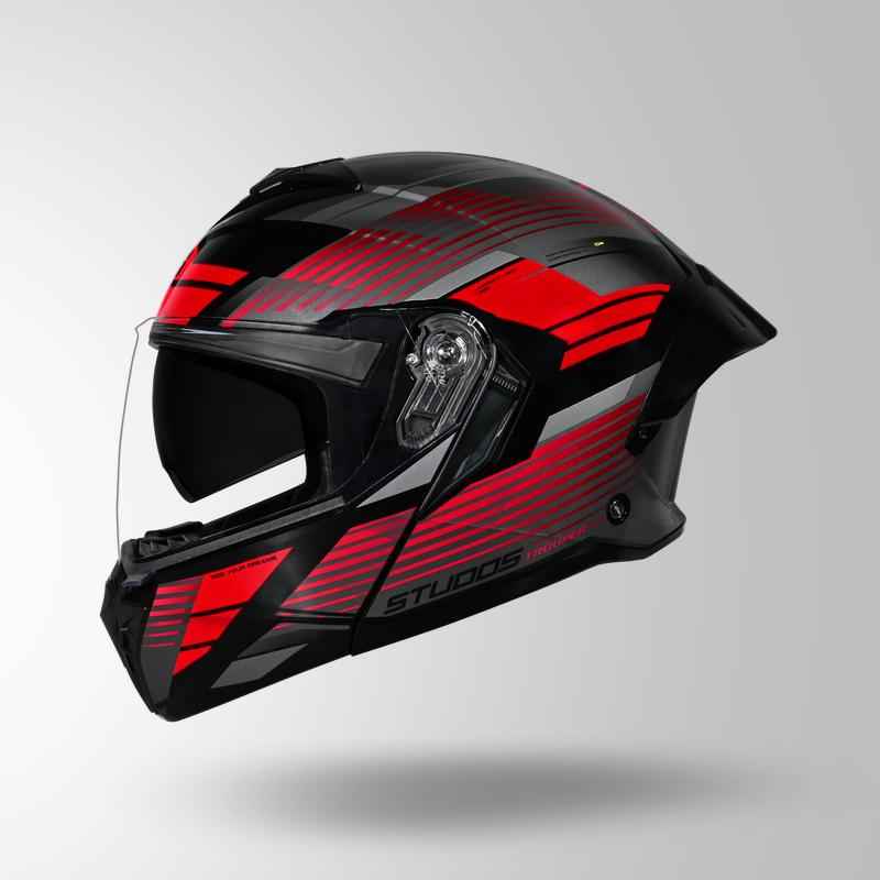 Studds Trooper Trail Black & Grey / Red - Helmet