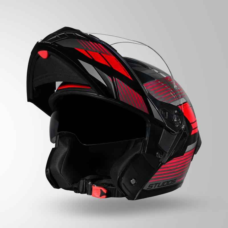 Studds Trooper Trail Black & Grey / Red - Helmet