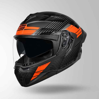 Studds Trooper Trail Grey & Black / Orange - Helmet