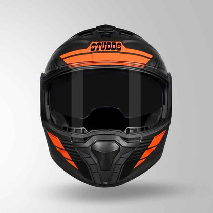 Studds Trooper Trail Grey & Black / Orange - Helmet