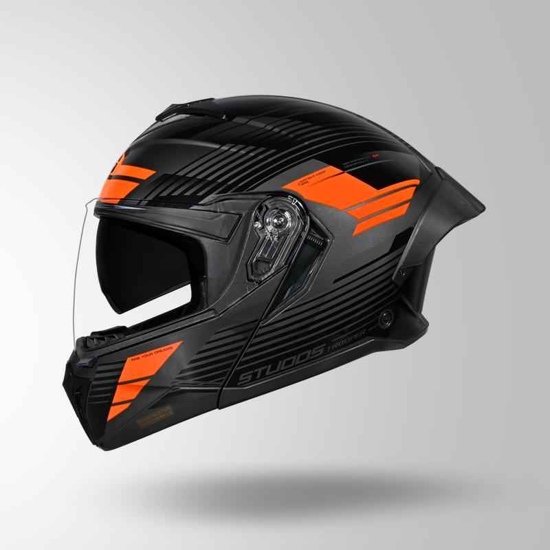 Studds Trooper Trail Grey & Black / Orange - Helmet