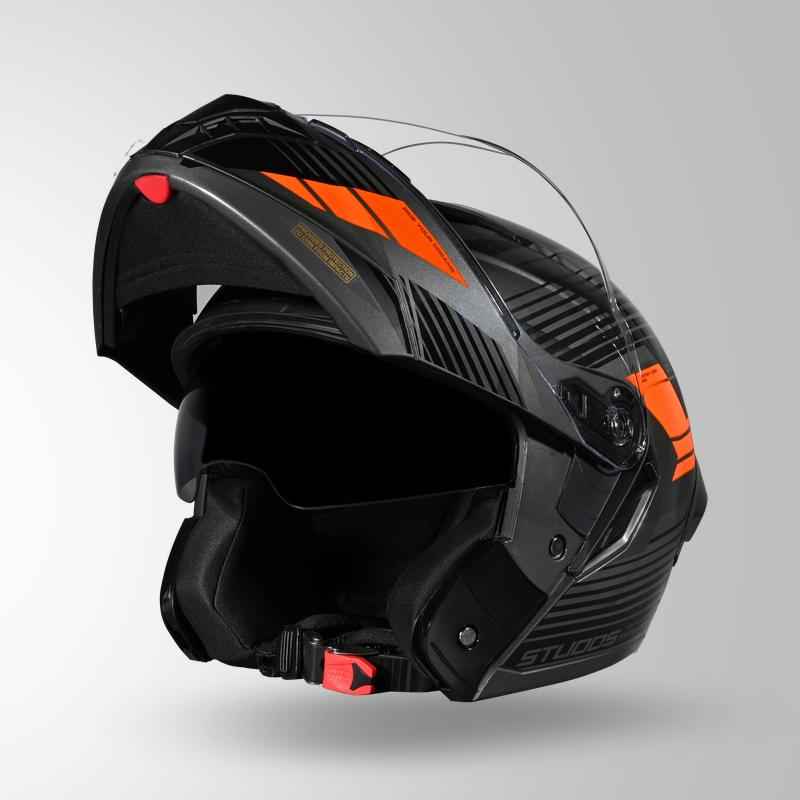 Studds Trooper Trail Grey & Black / Orange - Helmet