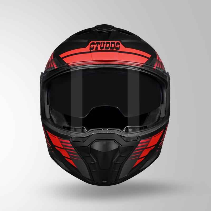 Studds Trooper Trail Matt Black & Grey / Red - Helmet