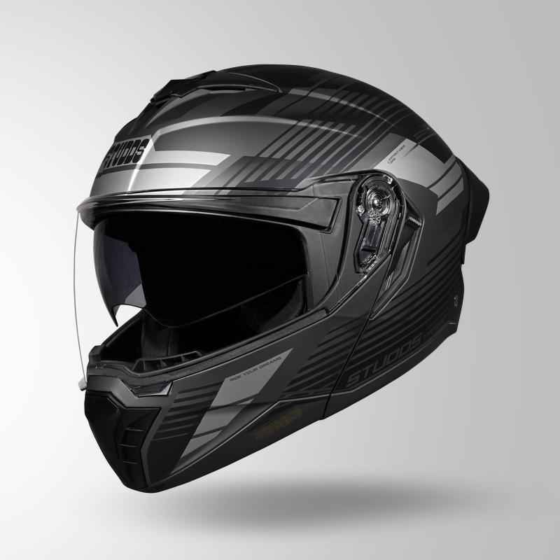 Studds Trooper Trail Matt Grey & Black / Grey - Helmet