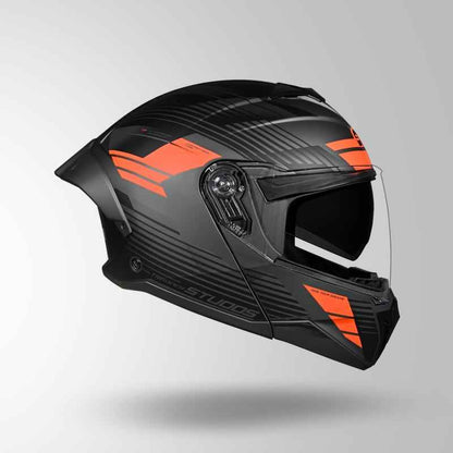 Studds Trooper Trail Matt Grey & Black / Orange - Helmet