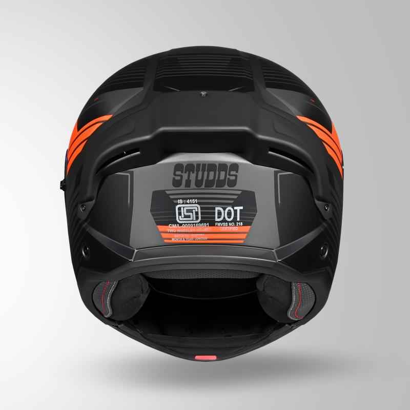 Studds Trooper Trail Matt Grey & Black / Orange - Helmet