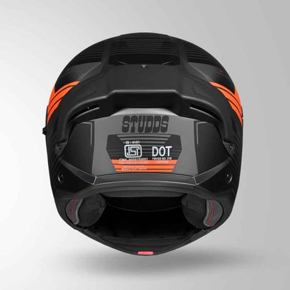 Studds Trooper Trail Matt Grey & Black / Orange - Helmet