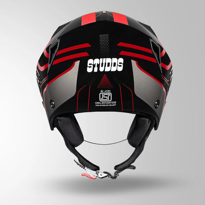 Studds Vogue D1 Square Decor Black N2 - Helmet
