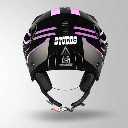 Studds Vogue D1 Square Decor Black N8 - Helmet