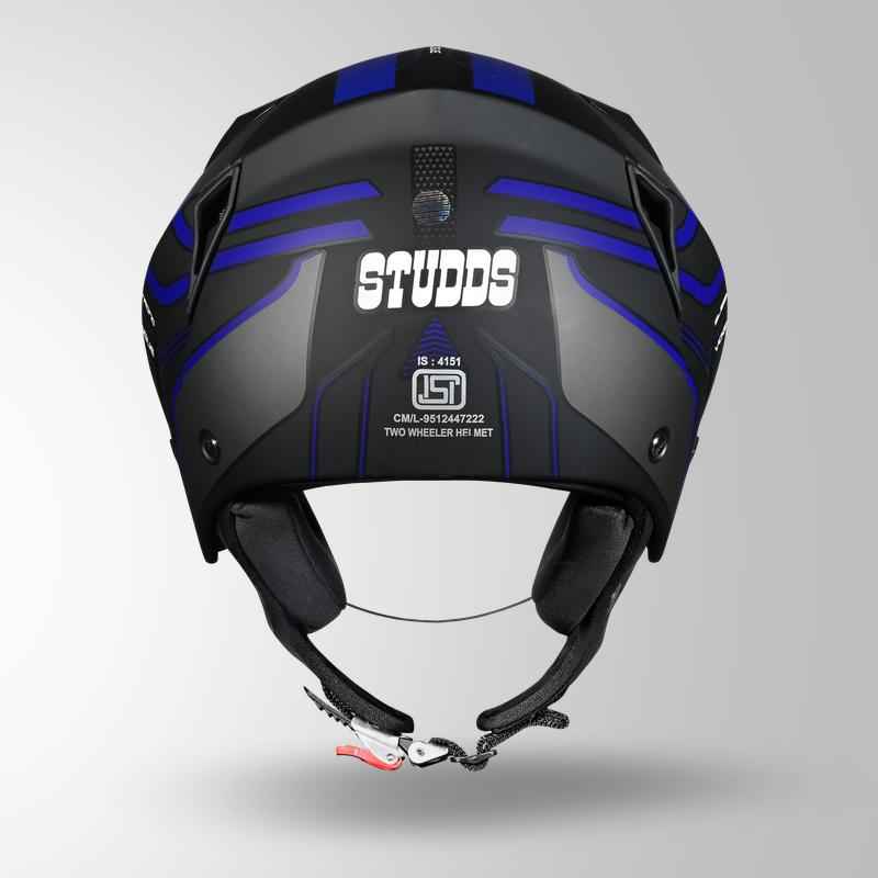 Studds Vogue D1 Square Decor Matt Black N1 - Helmet