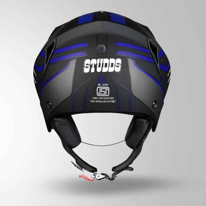 Studds Vogue D1 Square Decor Matt Black N1 - Helmet