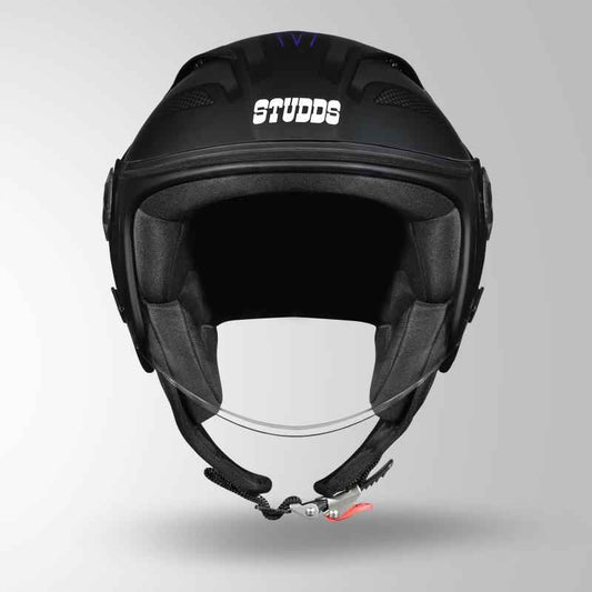 Studds Vogue D1 Square Decor Matt Black N1 - Helmet