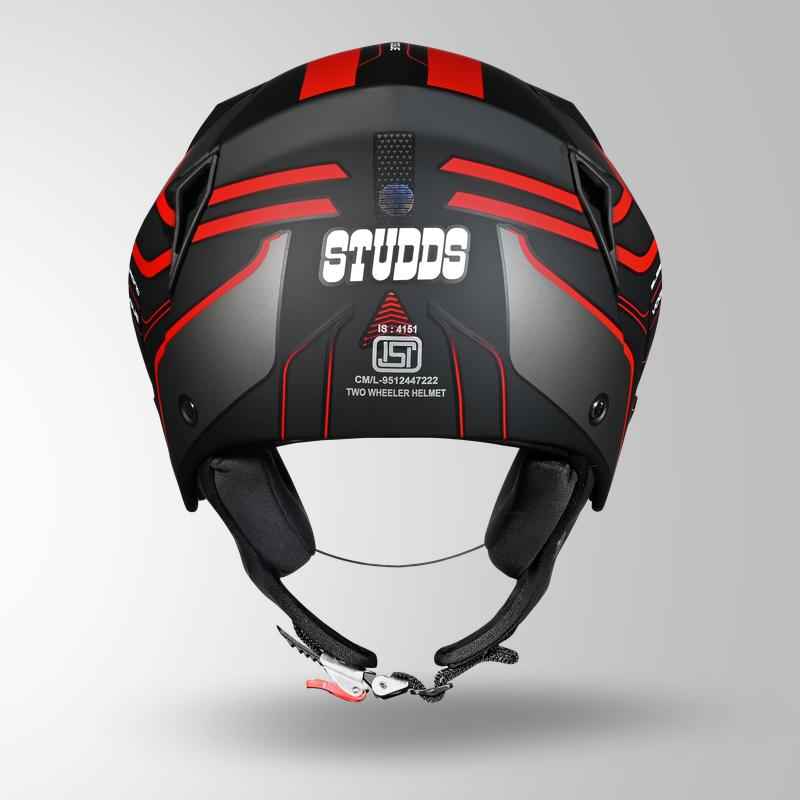 Studds Vogue D1 Square Decor Matt Black N2 - Helmet