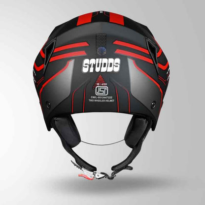 Studds Vogue D1 Square Decor Matt Black N2 - Helmet