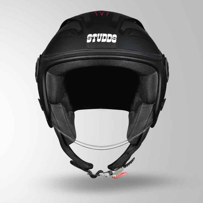 Studds Vogue D1 Square Decor Matt Black N2 - Helmet
