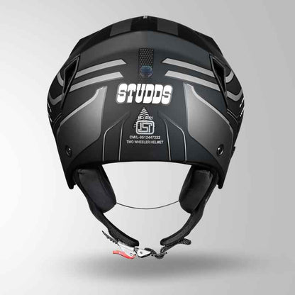 Studds Vogue D1 Square Decor Matt Black N4 - Helmet