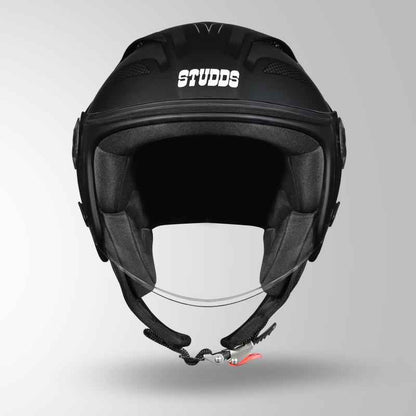 Studds Vogue D1 Square Decor Matt Black N4 - Helmet