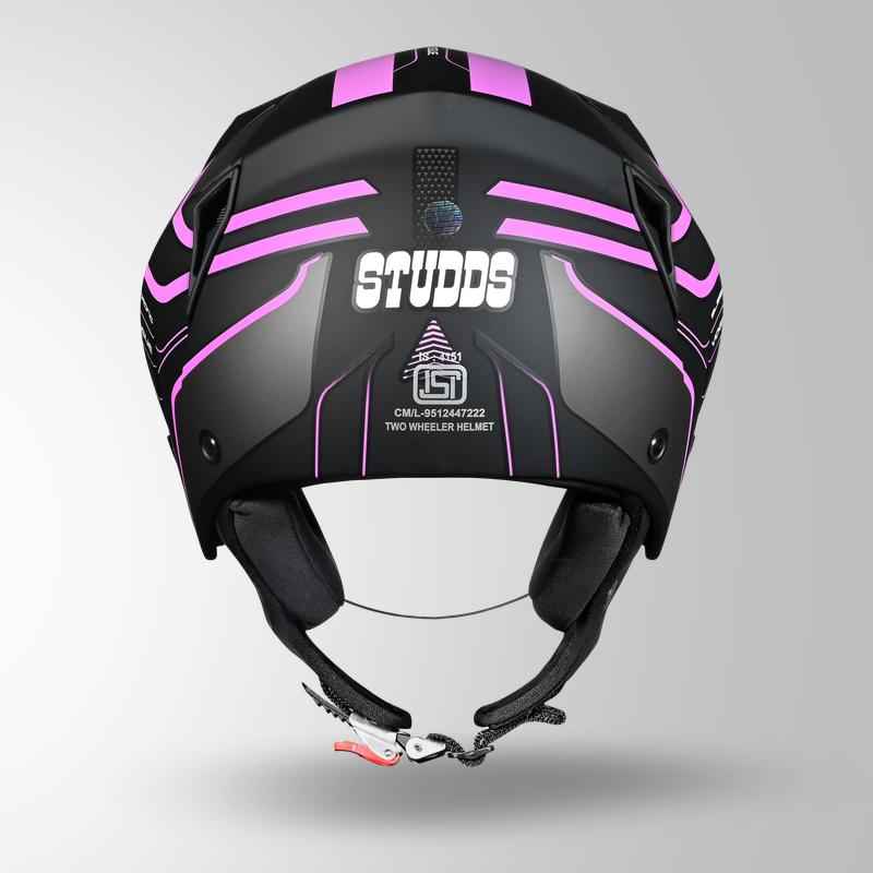 Studds Vogue D1 Square Decor Matt Black N8 - Helmet