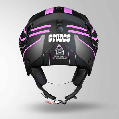 Studds Vogue D1 Square Decor Matt Black N8 - Helmet