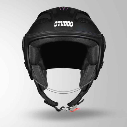Studds Vogue D1 Square Decor Matt Black N8 - Helmet