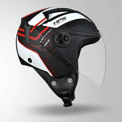 Studds Vogue D1 Square Decor Matt Black & White N2 - Helmet