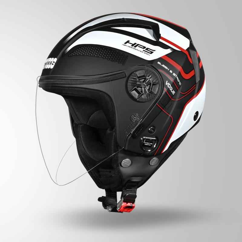 Studds Vogue D1 Square Decor Matt Black & White N2 - Helmet