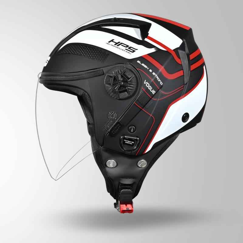 Studds Vogue D1 Square Decor Matt Black & White N2 - Helmet