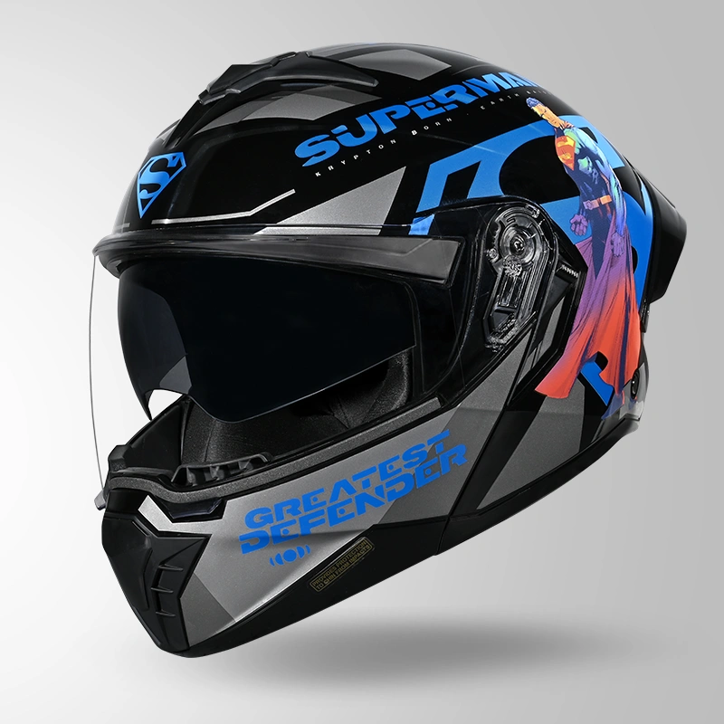 Studds Trooper Superman Edition Black & Blue - Helmet