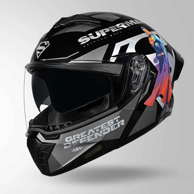 Studds Trooper Superman Edition Black & Grey - Helmet