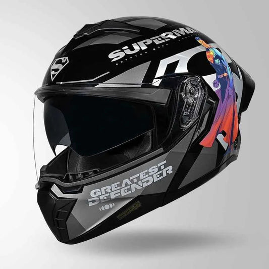 Studds Trooper Superman Edition Black & Grey - Helmet