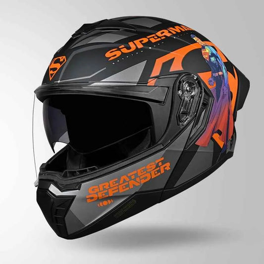 Studds Trooper Superman Edition Matt Black & Orange - Helmet