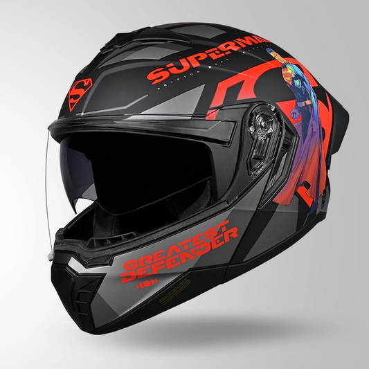 Studds Trooper Superman Edition Matt Black & Red - Helmet