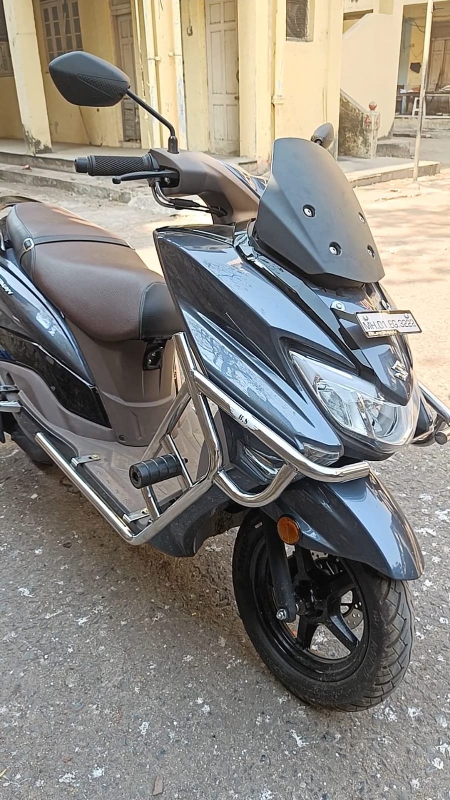 Suzuki Burgman Guard Set - Stainless Steel Silver Finish - Riders Junction