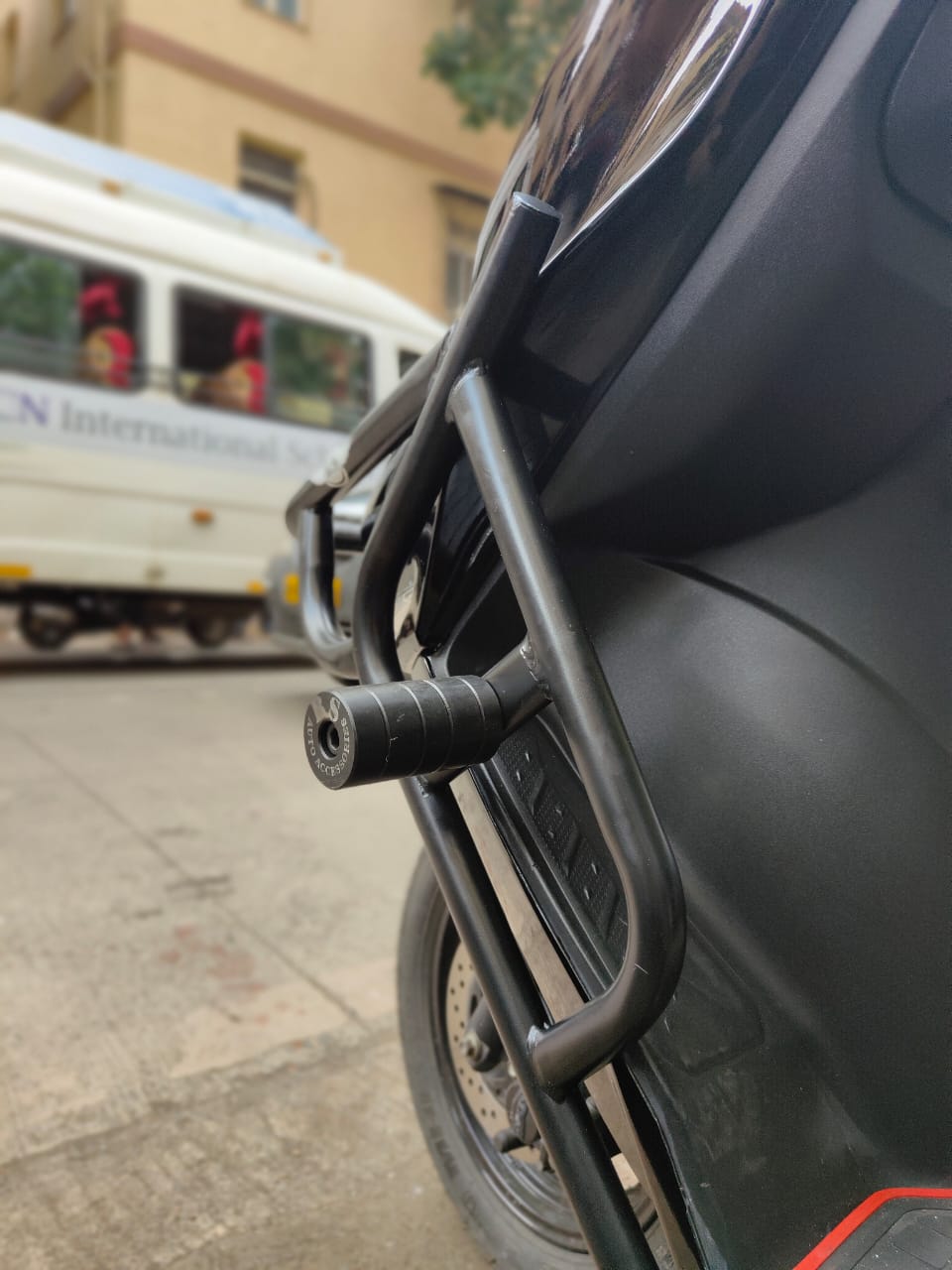 Suzuki Burgman Guard Set - Stainless Steel with Black Powder Coating - Riders Junction