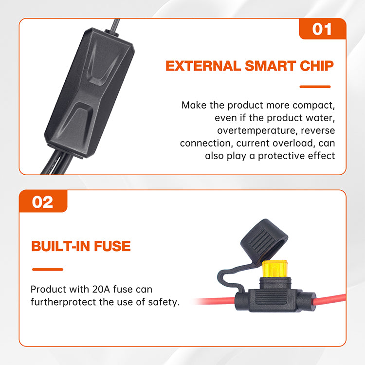 T1 Pro - Motorcycle Triple Socket Charger - Fahren