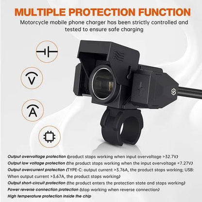 T1 Pro - Motorcycle Triple Socket Charger - Fahren