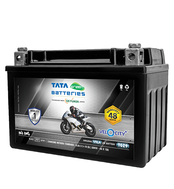 TATA Green TGZ9 12V Velocity Plus VRLA Motorcycle Battery - Riders Junction