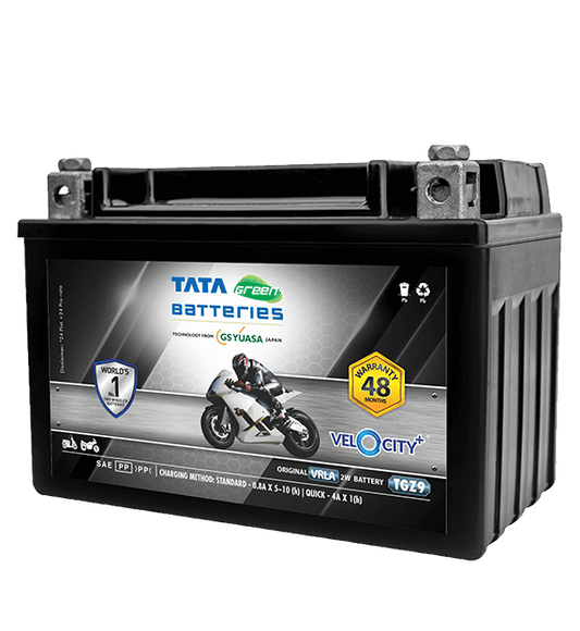 TATA Green TGZ9 12V Velocity Plus VRLA Motorcycle Battery - Riders Junction