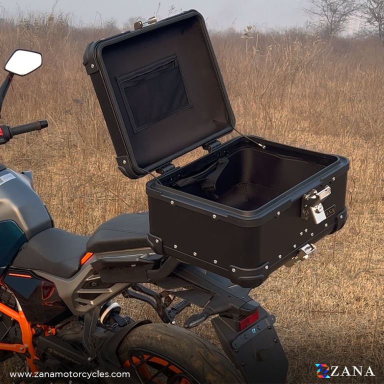 ZANA Top Box Aluminium Black (35L) R-Flat for KTM Duke 250/390 Gen-3 ZI-TB-003 - Riders Junction