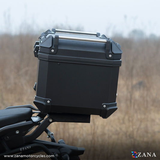 ZANA ABS TOP BOX PLASTIC ( 45ltr ) BLACK - ZI-TB-014 - Riders Junction