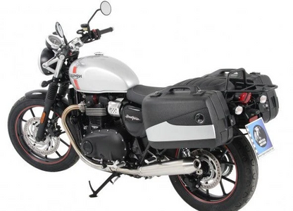 TRIUMPH Twin 900 Series Sidecases Carrier - Quick Release Black - Hepco Becker - 6537543 00 01