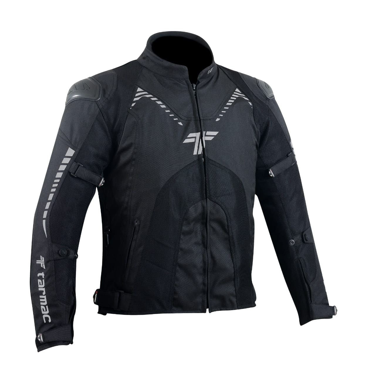 Tarmac Corsa Black Riding Jacket with SAFE TECH Protectors - LEVEL 2 for Shoulder, Elbows, Spine and LEVEL 1 for Chest