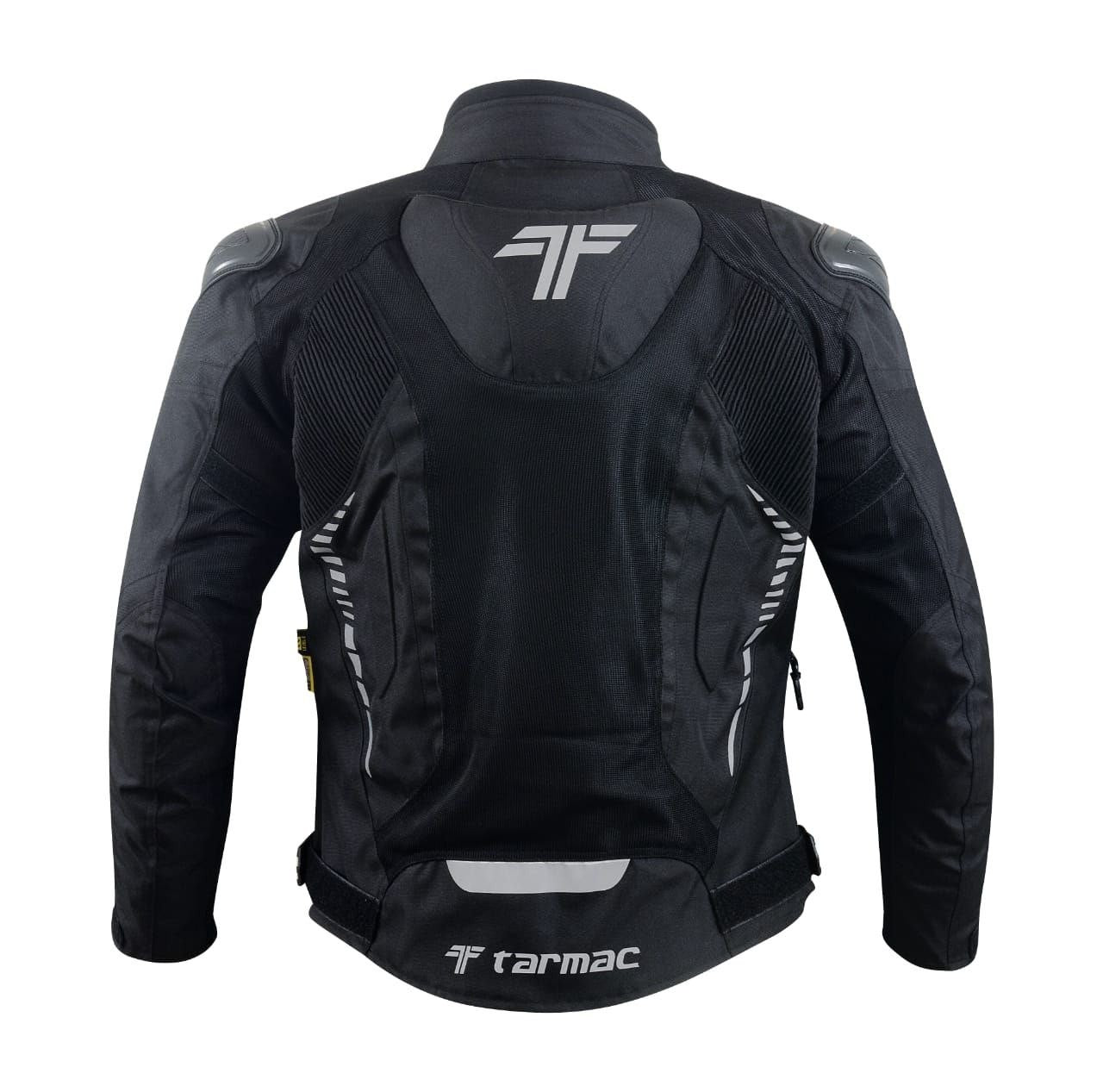 Tarmac Corsa Black Riding Jacket with SAFE TECH Protectors - LEVEL 2 for Shoulder, Elbows, Spine and LEVEL 1 for Chest