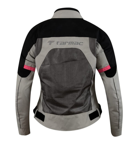 Tarmac Drifter II Grey/Black/Pink Ladies SAFE TECH Level 2 Riding Jacket